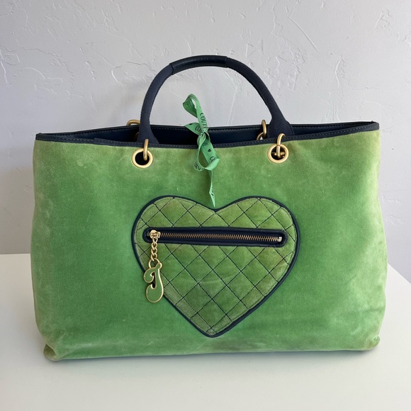 Auth VTG Y2K JUICY COUTURE Juicy Angel Velour Diaper Bag - Picture 4 of 13